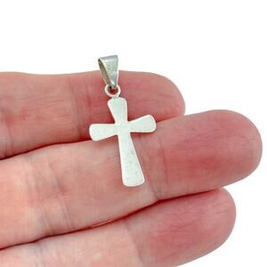 Vintage Sterling Silver 925 Tapered Cross Pendant